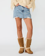 WOODSIDE FAUX FUR CHESTNUT SUEDE  Famous | Online Store