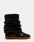 MAVIS FAUX FUR BLACK SUEDE  Famous | Online Store