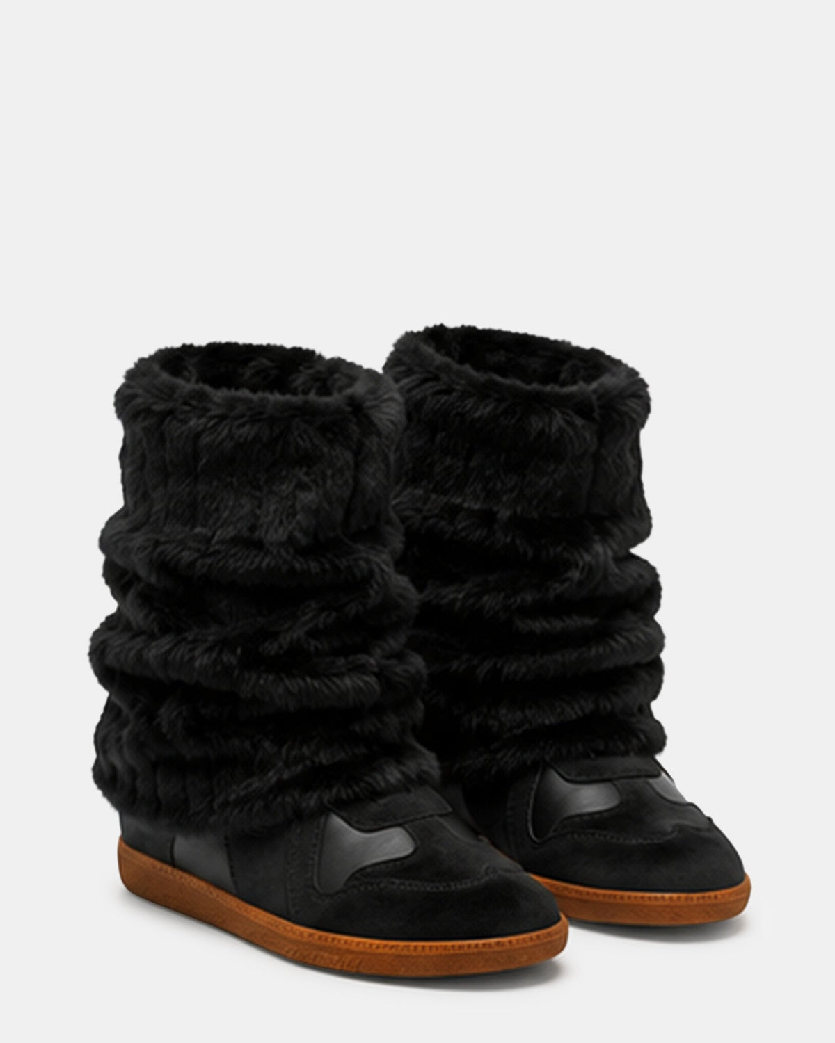 MAVIS FAUX FUR BLACK SUEDE  Famous | Online Store