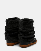 MAVIS FAUX FUR BLACK SUEDE  Famous | Online Store