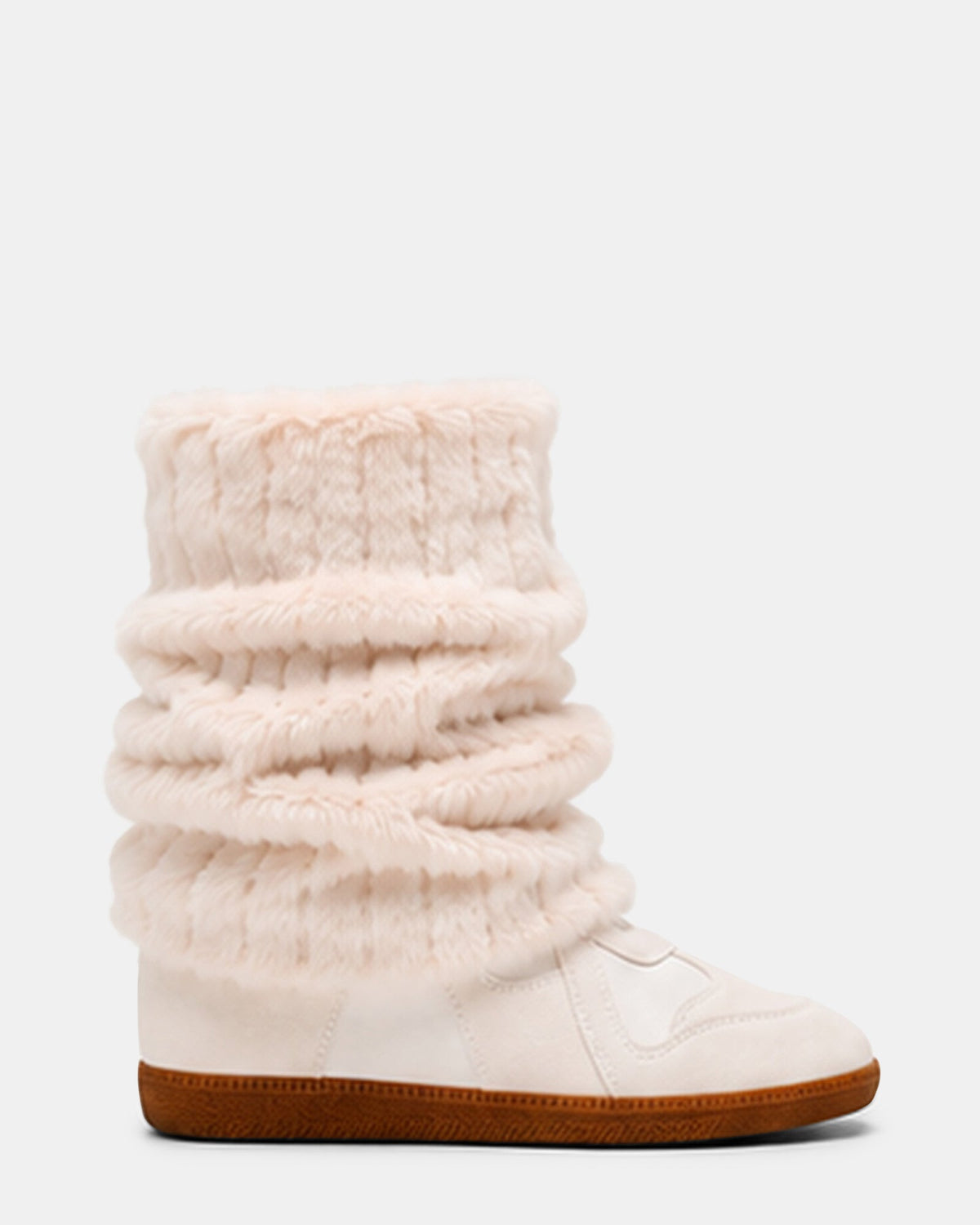 MAVIS FAUX FUR WHITE SUEDE  Famous | Online Store