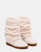 MAVIS FAUX FUR WHITE SUEDE  Famous | Online Store