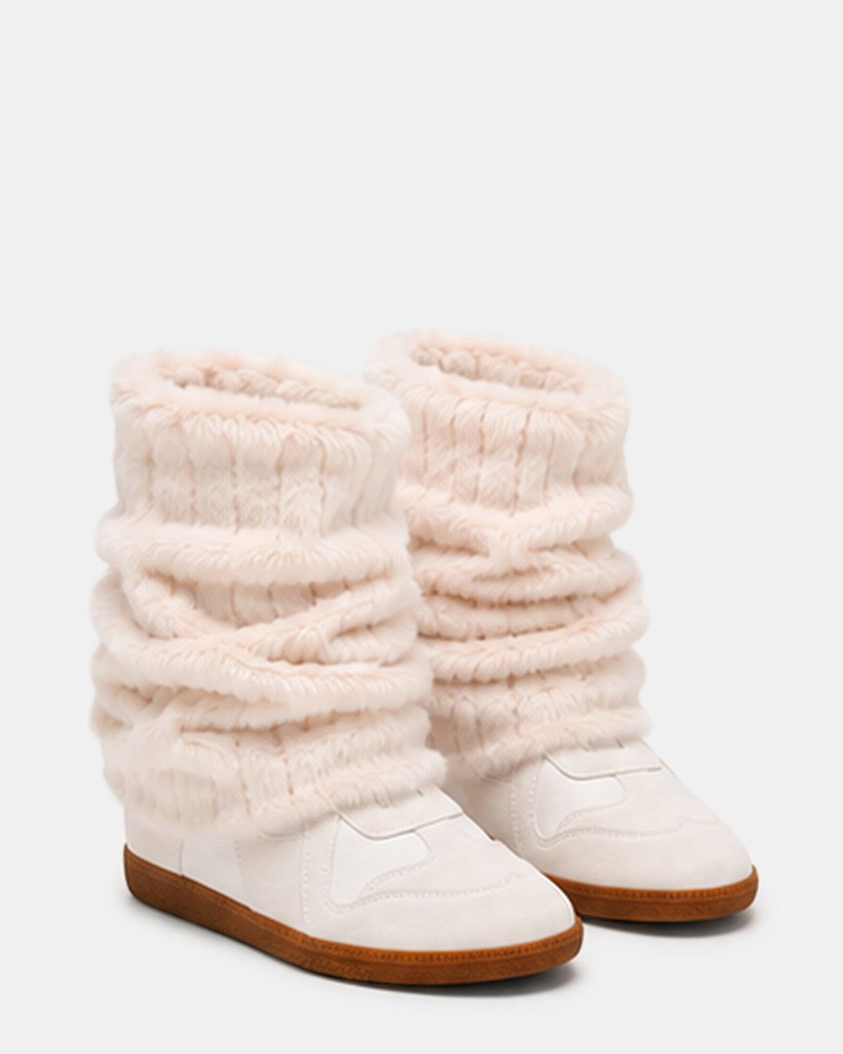 MAVIS FAUX FUR WHITE SUEDE  Famous | Online Store