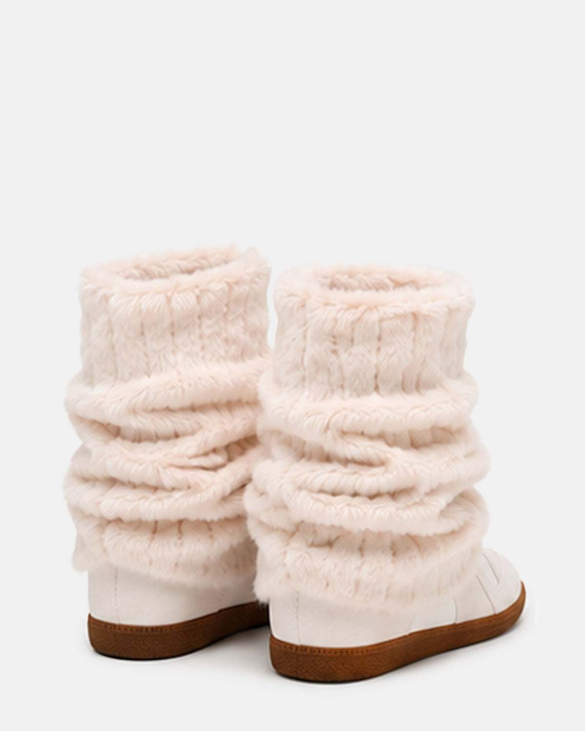 MAVIS FAUX FUR WHITE SUEDE  Famous | Online Store