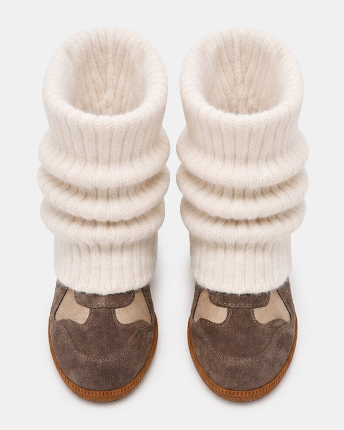 MAVIS KNIT TAUPE SUEDE  Famous | Online Store