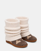 MAVIS KNIT TAUPE SUEDE  Famous | Online Store